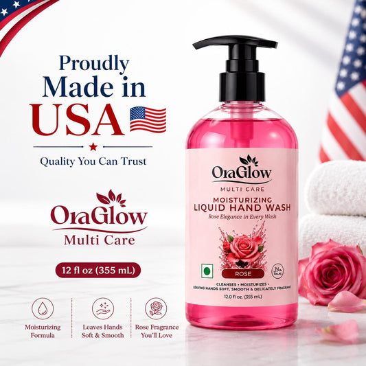 OraGlow Multi Care Moisturizing Liquid Hand Wash 4-Pack – 12 fl oz Each