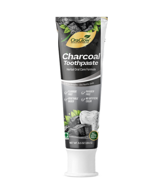 ORA Glow Charcoal Toothpaste Herbal Oral Care Formula 6.5 oz