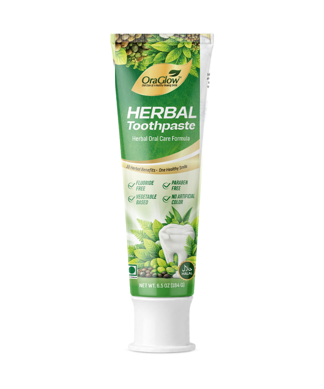 ORA Glow Herbal Toothpaste – Herbal Oral Care Formula, 6.5 oz (184 g)