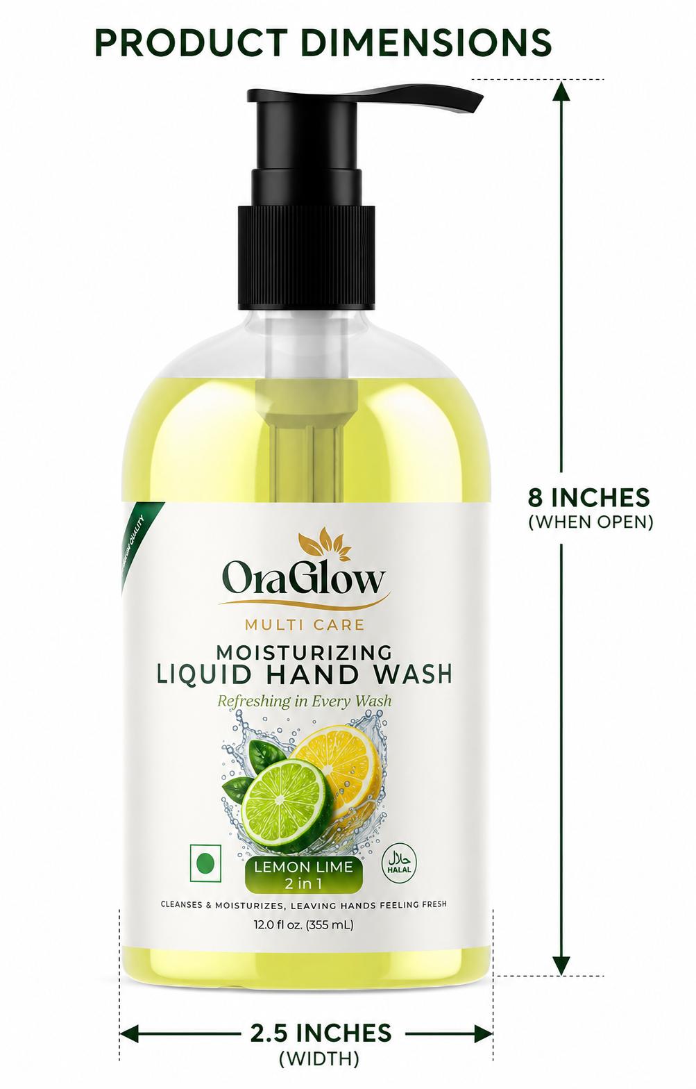 ORA Glow Moisturizing Liquid Hand Wash Lemon Lime 12 fl oz