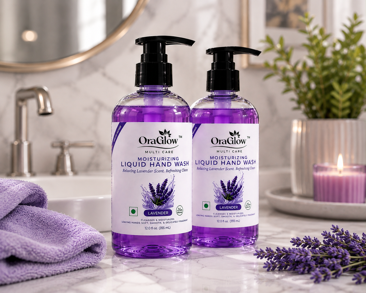 OraGlow Lavender moisturizing hand wash for everyday home use